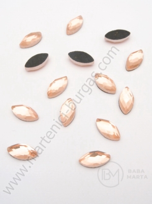 Piatră de vitola 5x10mm color peachicii pentru lipici hot 1 pachet 20 buc 151419