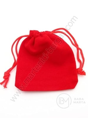 Saculet pentru bijuterii 10x12cm catifea roșie 1 pachet 5 buc 461442