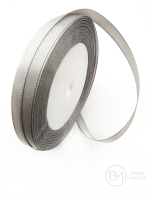 Panglică satinată 6mm grey ~22 meters 451073
