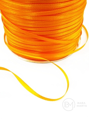 Panglică de satin 3mm portocaliu 20 metri 451669