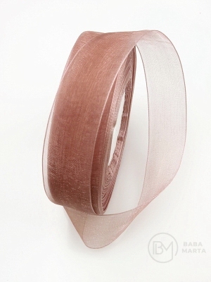 Panglică organza 25mm roz frasin 1 rolă ~45 metri 451677