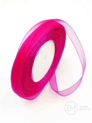 Panglică organza 10mm ciclam ~45 metri 451680