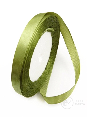 Panglică satinată verde 10mm ~22 metri 451684