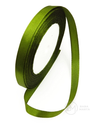 Panglică satinată verde 10mm ~22 metri 451685