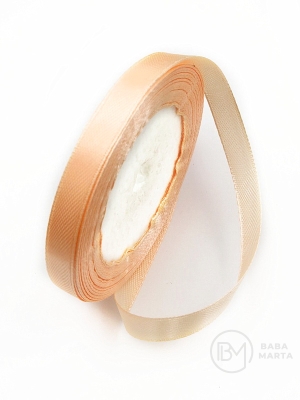 Panglică de satin 10mm culoarea piersicii ~22 metri 451686