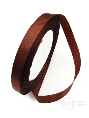 Panglică de satin 10mm maro ~22 metri 451688