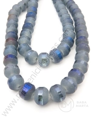 Şir de mărgele cristaline 7x8mm galvanizat 1 brad ~72 buc ~50cm 342399