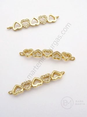 Element de conectare 33x6x1.5mm alamă cu zirconii forged 1 piece 305320