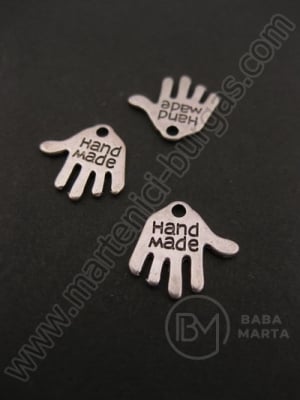 Pandantiv metalic 13mm argint 20 bucăți 308072