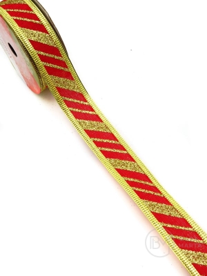 Panglică textilă cu imprimeu de CRĂCIUN lățime 25mm - lungime ~2,70 metri 462228