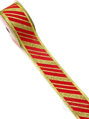 Panglică textilă cu imprimeu de CRĂCIUN lățime 38mm - lungime ~2,70 metri 462229