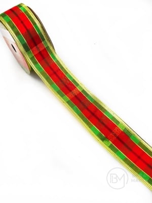 Panglică textilă CRĂCIUN lățime 38mm - lungime ~2,70 metri 462234
