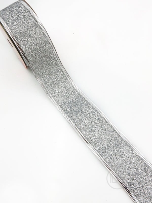 Panglică textilă argintie lățime 38mm - lungime ~2,70 metri 462237