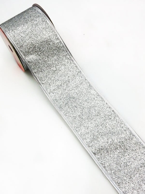Panglică textilă argintie lățime 63mm - lungime ~2,70 metri 462238