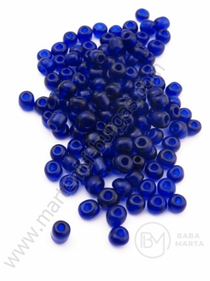 Margele de vitola transparente albastru inchis 4mm 50g 334097