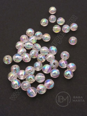Bilă transparentă 6mm efect AB gaură 1.5mm 1 paquet 40g ~382 buc 312546