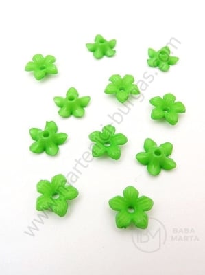 Floare 10x3.5mm verde gaură 1.5mm 1 pachet 40g ~415 buc 312529