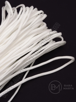 Sfoară imitație paracord alb 4,5 mm, 10 metri 441211
