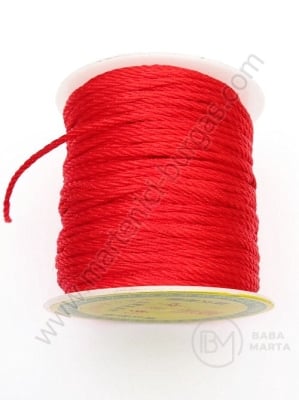 Cordon roșu poliester ~1,5 mm ~45 metri 1 rolă 441361