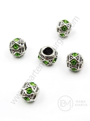 Mărgele metalice 11x9mm, pachet 1, 2 buc. 309590