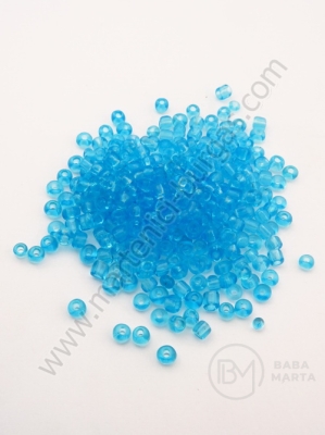 Sticla margele transparente albastre 3mm 50g 333099