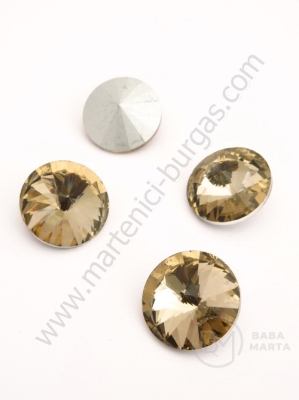 Glass stone (cristal) 18x8.5mm aurie pentru încrustare 1 buc 151223