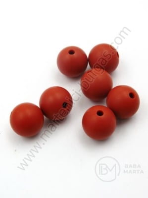 Bilă de mărgele din silicon 12mm gaură 1.5mm 1 paquet 5 buc 317046