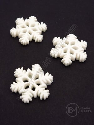 Cauciuc sclipici fulg de snow 28x25x4mm pentru lipit 1 pachet 5 buc 191392