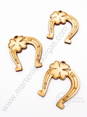 Potcoavă din lemn 34x39mm gaură 2.5mm 1 pachet 5 buc 181554