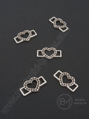 Element de conectare metalic 19x11mm color argintie 1 pachet 10 buc 306066