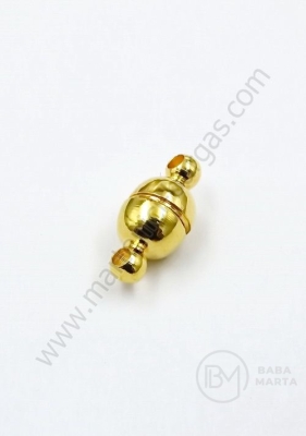 Închizator magnetică 6x11mm aurie gaură 1mm 1 buc 301223