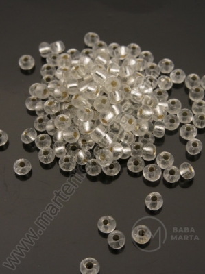 Transparent cu centru argintiu, calitatea 1, 3 mm, 8/0, 1 pachet, 40 g, 331503