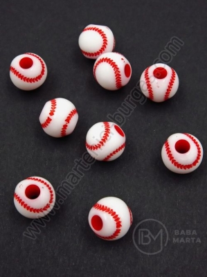 Bilă 11,5 mm albă cu gaură roumă 3,5 mm 1 paquet 40 g ~54 buc 312892
