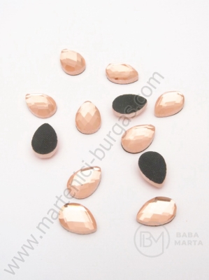Picatura de sticla 7x10mm color pearsici pentru lipici hot 1 pachet 20 buc 151384