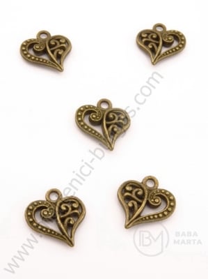 Pandantiv metalic 14x15x3.5mm bronz antic 10 bucăți 306003
