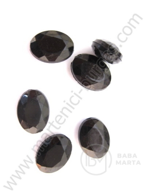 Figurină neagră 10x14mm gaură 1mm 40g ~79buc 311486
