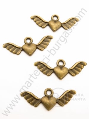 Pandantiv metalic 28x11mm bronz antic 15 bucăți 308442