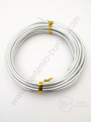 Sârmă de aluminiu 3mm culoare argintie 1 pachet ~5 metri 141214