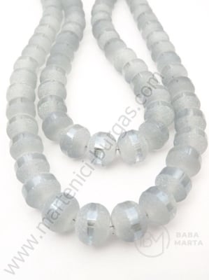 Șir de mărgele cristaline 7x8mm galvanizat 1 brad ~72 buc ~50cm 342396