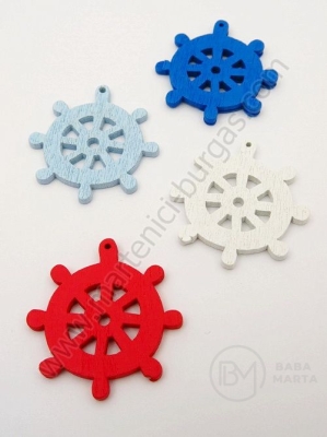 Pendant din lemn 25x2mm colorate gaură 1mm 1 pachet 20 buc 327139
