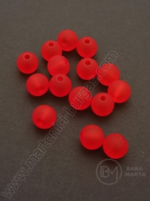 Marmură 6mm roșu pasăre, gaură 1mm 40g ~340 buc 311372