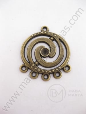 pandantiv Cercei 24x21mm bronz antic 1 buc 308035