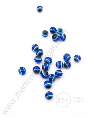 Mărgele ochi albastru 5mm gaură 1.4mm 50 buc 311643