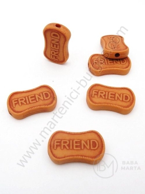 Mărgele 19x12mm imitație lemn gaură 1.5mm 1 pachet 40g ~52 buc 311722