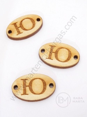 Țiglă de lemn 25x16x3mm litera <b>U</b> gaură 2.5mm 1 pachet 10buc 182265