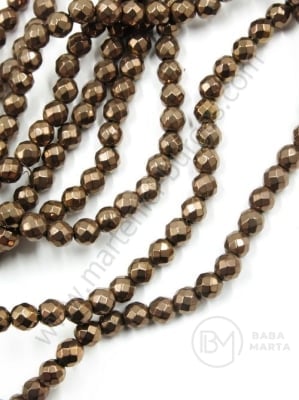 Mărgele de hematit fațetate, nemagnetice ~4mm 40cm ~100buc 1buc 353263