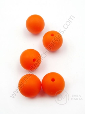 Bilă de mărgele din silicon 15mm gaură 2mm 1 paquet 5 buc 317062