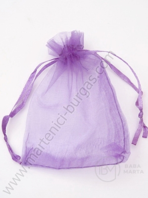 Saculet pentru bijuterii 9x12cm organza mov 1 pachet 10 buc 461248