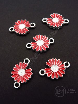 Element de conectare CCB margaretă 23x15mm red 1 pachet 10 buc 318672