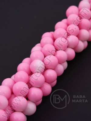 Șir de mărgele de sticlă 12mm roz ~70 buc 1 buc 8227